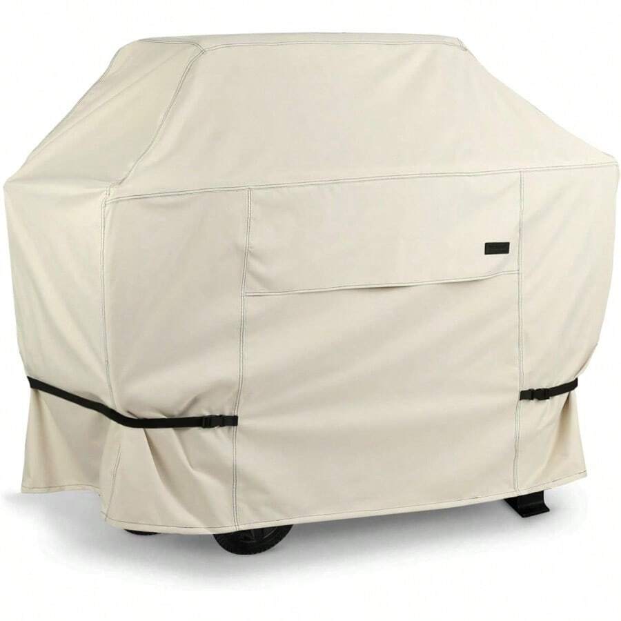 NettyPro - Cubierta para parrilla de gas de 132 cm impermeable 600D resistente al agua para barbacoas  Char-Broil Brinkmann Nexgrill y más color beige - Beis - Ver 1
