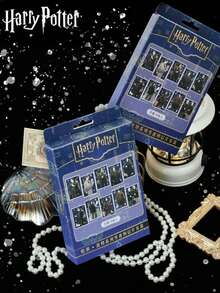 Harry Potter 哈利波特雪夜系列明信片，盲盒套装 - 德拉科、赫敏、罗恩和哈利卡片，贺卡，生日派对礼物和收藏品 - 彩色 - 查看 8