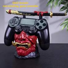 1pc Demon Face Warrior Sword Controller Stand, Compatible With PS/-, Resin Gaming Accessory, Demon Themed Figurine, Gamer Gift, Home/Office Independent Console Display Stand (No Electronic Components, Handmade With Minor Imperfections) - Multicolor - View 4