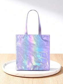 Nars Dreamy Series Purple Holographic Butterfly Pattern Cosmetic Bag, Large Capacity Makeup Organizer Pouch, High Aesthetic, Strong Spatial Organization, Makeup Storage Bag - Purple - View 5