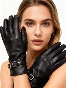 Elegant Women's High-Quality Gloves Design, Original Metal Decor Short Gloves, Suitable For Outdoor Party Gifts - A - Xem 8