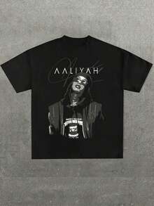 Camiseta Negra Gráfica Tributo a LaMelo Ball, Impresión Casual, Cómoda y Versátil, Camiseta Impresa de Algodón Puro de 220g, Estilo Unisex - Negro 3 - Ver 1