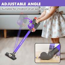 儿童仿真吸尘器玩具套装，儿童角色扮演清洁玩具，互动式家用吸尘器玩具套装，逼真吸力，模拟真实声音，3岁以上男孩女孩的理想礼物 - 彩色 - 查看 8