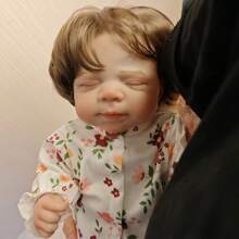 19 Inch/48 Cm High Quality Reborn Baby Doll, Full Body Soft Touch Vinyl 3D Hand Painted Skin With Visible Veins Girl Doll, Handmade Art Reborn Doll Like Real Baby, Great Birthday Gift/Christmas Gift For Kids - Multicolor - View 8