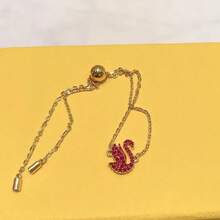 SWAROVSKI SWAN New Red Swan Women's Bracelet/Jig - Gift For Mother, Girlfriend, Or Lover - Christmas, New Year, Birthday, Back-To-School, Or Wedding - Red - View 5