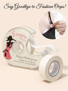 One Roll Of Waterproof Double-Sided Tape, Providing Strong And Long-Lasting Adhesion.  Its Transparent And Invisible Design Is Ideal For Securing Clothing And Preventing Wardrobe Malfunctions, Such As Keeping Necklines And Bust Areas In Place. - 彩色 - 查看 11