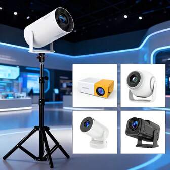 VELEC 43.31 Inch Adjustable Tripod Stand, Carbon Steel Tripod With Floor Mount Base, Compatible With HY300 PRO/HY300/YG300/HY320 MINI And Most Projectors