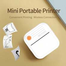 PRINHSJI Impressora Portátil Sem Fio, Impressora Térmica Sem Tinta, Recarregável por USB, Mini Impressora de Bolso para Caderno, Diário, Scrapbook, Viagem, Notas, Lista, Memorando, Casa e Escritório - Multicolorido - Visão 9