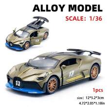 1:36 Scale Alloy Track Edition Sports Car Model - Highly Collectible, With Openable Doors And Pull-Back Action - Ideal For Gifts Or Decoration