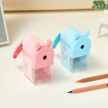 1pc Cute Cartoon Manual Pencil Sharpener, Creative Stationery Pencil Sharpener For Students, School Supplies, Holiday Gift, Learning Reward, Back To School, Valentine's Day