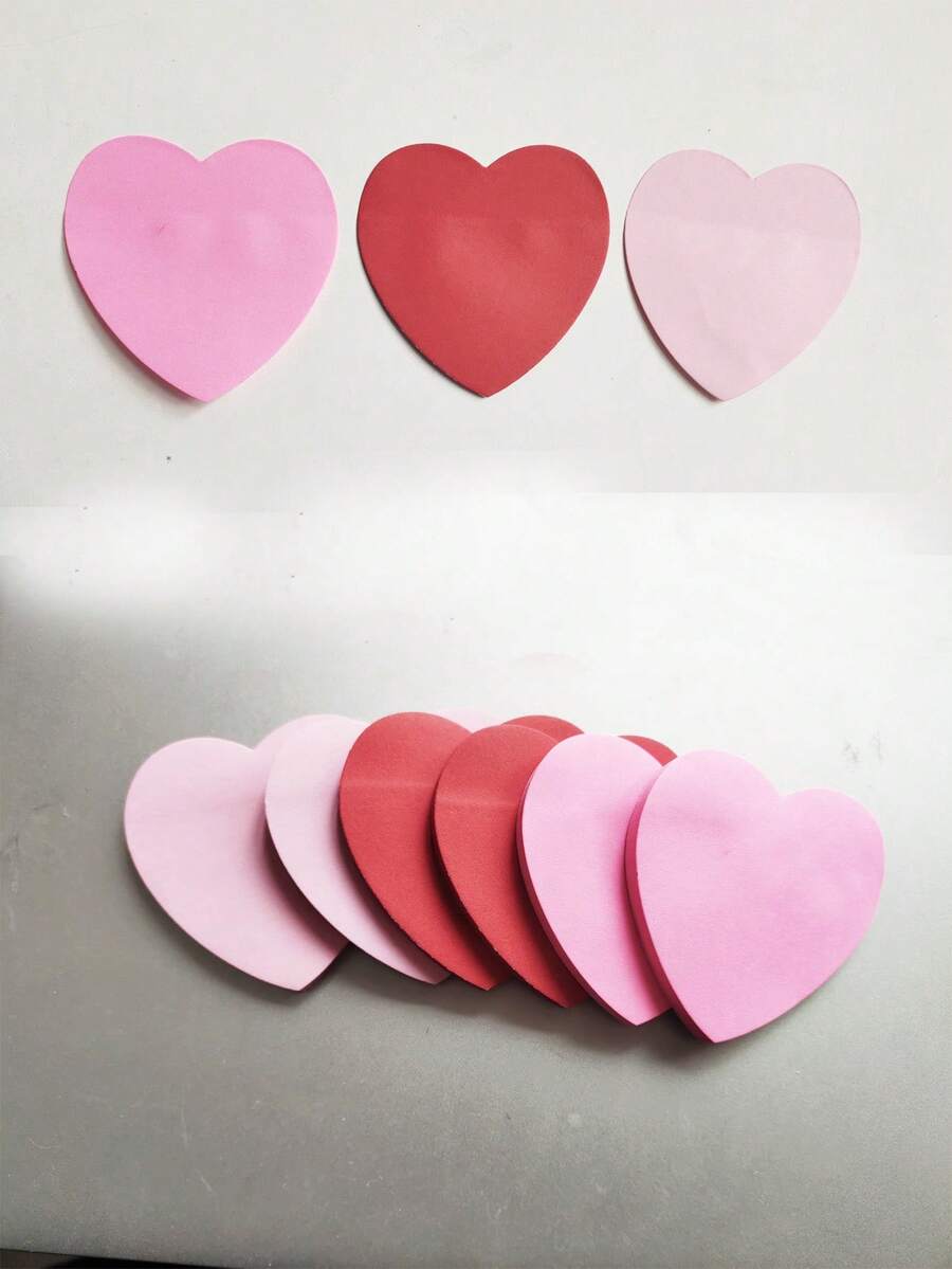 140/36/24 miếng giấy ghi chú hình trái tim ngày Valentine [24 miếng/gói] Giấy ghi chú tự dính trang trí dành cho học sinh [Gói mẫu gồm 1-3 tờ] - 7*7cm - Xem 1