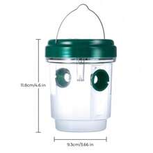 3 Reusable Wasp Traps I Hornet Traps Hanging Solar With LED Light To Attract Insects, Fly Repeller, Insect Catcher-Cozy Garden Gift - 黃色 + 橘色 + 綠色 - 查看 5