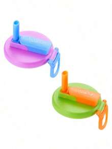 1个带吸管的汽水罐盖（颜色随机） - 包括可重复使用的硅胶吸管和汽水罐盖，密封性好，易于使用，防漏 | 适用于标准12盎司汽水罐，可用作饮料盖、啤酒罐盖、汽水罐盖，也非常适合旅行、聚会、露营和夏季必备品。