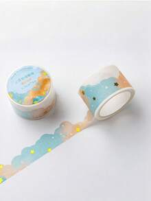 8张/套 梦幻云朵和纸胶带，剪贴簿贴纸，装饰边框，可爱风日记贴纸