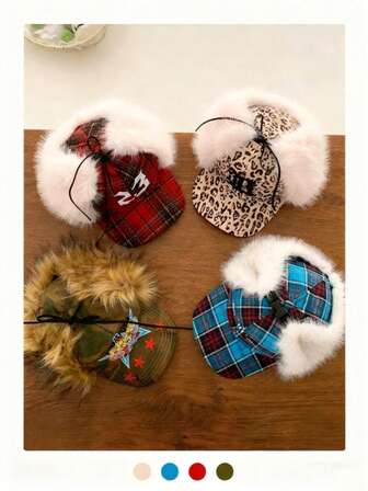 A Soft-Top Flat Bill Hat, A Retro Skateboard Five-Piece Hat, A Women's Camouflage Flat-Brim Hat, A BiteBerry New American Letter Color-Blocking Corduroy Plaid Baseball Cap, A Couple's Fashionable, Simple, Casual And Versatile Sunshade Baseball Cap, An Outdoor Street Skater Hippie Chicks Style Hat