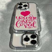 Funda para iPhone 13 con estampado de corazones rosa, compatible con iPhone 17, 16E, 16, 15, 14, 12, 11 Pro Max,  G05/G22,  Pixel 7,  Galaxy A04/A16/S20/S21/S22/S23/S24 y Honor X Series. Cuenta con un marco metálico plateado para la cámara y una funda blanda transparente de TPU.Accesorios Y Regalos Para Fundas De Teléfonos Móviles, La Mejor Opción De Regalo Para Año Nuevo/San Valentín, Para Novios/novias/familiares/amigos Cercanos - transparente - Ver 2
