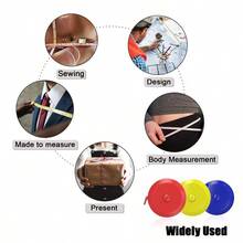 DiCUNO 60-Inch 1.5 Meter Soft and Retractable Tape Measure Medical Body Measurement Tailor Sewing Craft Cloth Dieting Measuring Tape 3 Colors Package with Soft Tape - 3 colores rojo azul amarillo - Ver 6
