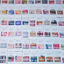 96pcs Random 4pcs DIY Nail Art Set, 2000+ Styles Press On Nails Handmade, Square Press On Nails, Short, Long,Y2k Nails, Gothic, Western Style, Fake Nails For Women, Beautiful Fake Nails, Suitable For Holidays, Parties, Gatherings, Dates, And Daily Wear, Perfect Christmas And New Year Gift For Women Or Girls - 96 件/4 盒 - 查看 5