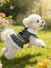 1 chiếc váy xếp ly kiểu Hàn Quốc cho thú cưng, phù hợp với chó Poodle, Bichon Frise, v.v., các giống chó nhỏ đến trung bình. Kiểu váy công chúa giản dị, dễ thương và thời trang với thiết kế khóa cài, mềm mại và ấm áp, phù hợp cho chụp ảnh, hoạt động ngoài trời, tiệc thú cưng, cosplay. - Nhiều màu - Xem 5