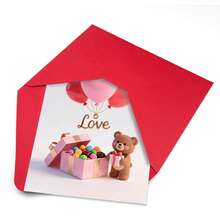 Love Bear Pattern Universal Greeting Cards For Children's Day, Father's Day, Mother's Day, Valentine's Day, Christmas, New Year - Birthday Cards, Gift Cards, Invitations