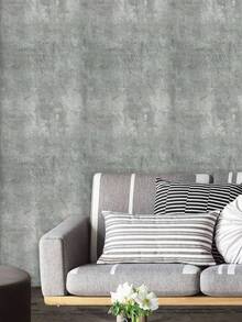 1 Cuộn Giấy Dán Tường Vân Xi Mét Xám Trắng Có Thể Tháo Rời, Giấy Dán Tường Chống Thấm Nước, Họa Tiết Vân Xi Mét Nứt, Thích Hợp Cho Phòng Khách, Nhà Bếp, Phòng Ngủ, Ký Túc Xá Trang Trí Và Làm Mới Nội Thất. - Màu Xám nhạt - Xem 6