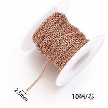 10m/Roll Stainless Steel Flat Cross Chain, Minimalist Fashion Flattened O-Shape Delicate Chain, Rust-Resistant Handmade Jewelry Accessory Chain, DIY Jewelry Making Chain - Long Flat Cross Chain - View 16