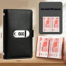 High-End Crocodile Grain Cash/Deposit Slip Organizer Wallet With Password Lock