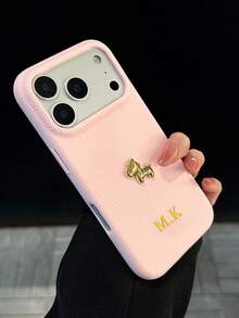 Ốp điện thoại hình ngựa bằng kim loại vân vải thiều tùy chỉnh, tên chữ cái cá nhân hóa, lời chúc may mắn năm mới âm lịch hình ngựa, ốp điện thoại đôi tối giản màu trơn chống sốc, tương thích với Apple 17 16 15 14 Pro Max 13 12 11 Plus, quà tặng ngày Valentine, quà sinh nhật, quà tặng ngày lễ, quà tặng cho anh ấy/cô ấy, quà tặng cá nhân hóa, quà kỷ niệm, quà cưới, quà tặng cá nhân hóa cho bố mẹ (dập nổi), ốp điện thoại dễ thương. - Màu nâu Sô-cô-la - Xem 10