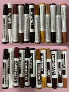 1支家具修补记号笔，适用于木制橱柜、地板修补和填充棒、划痕修补套装、修补漆笔、复合材料修补 - 彩色 - 查看 11