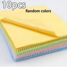 圣诞主题超细纤维清洁布，适用于眼镜、相机镜头、智能手机屏幕、雕像、珠宝和玻璃器皿。厚实柔软，无异味，颜色随机，清洁用品，眼镜清洁剂，眼镜布，眼镜湿巾。 - 彩色 - 查看 17