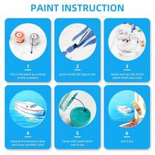 gelrovaled Malen Nach Zahlen Erwachsene, DIY Handgemalt Ölgemälde Kit für Anfänger und Erwachsene Mit 3-Pinseln und Acrylfarbe, Ohne Rahmen 40X50CM (Flower Town)-1503 - Flowertown - Übersicht 6