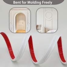 1件1米/39.37英寸自粘墙面装饰条套装，3D预制装饰线条护墙板，用于室内墙面装饰，可直接组装的护墙板 - 彩色 - 查看 5