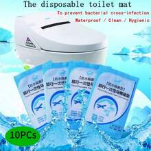 10/50/100pcs Portable Individually Packaged Clear Disposable Toilet Seat Cover, Travel Portable Toilet Cover, Toilet Waterproof Cover, Toilet Seat Cover Portable Potty Seat Cover, Household Essentials, Essential Travel Accessories For Business Travel Camping Hospital Stations, Hotel Stays, When Going Out And Using Public Restrooms It Can Also Ensure Your Personal Hygiene Safety - Multicolor - View 10