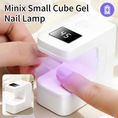 XEIJAYI 1pc Mini Rechargeable UV LED Nail Lamp, Suitable For Gel Manicure, Fast Drying Nail Lamp, UV LED Gel Polish Nail Dryer Lamp, Manicure Tool, Rechargeable Salon Equipment