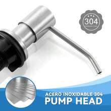 Dispensador de Jabón para Fregadero de CocinaDispensador De Jabón Integrado Dispensador de Jabón para Fregadero de Cocina Dispensador de Jabón de Acero Inoxidable 500ml Adecuado para Cocina Fregadero - Plata - Ver 4