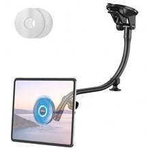 PLDHPRO Flexible Gooseneck Car Mount & Tablet Holder, 360-Degree Rotatable Dashboard Stand With Strong Sticky Gel Suction Cup, Adjustable Angle, Universal Car Suction Cup Holder For Navigation - A - View 1