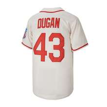 Men's Size 43 Jimmy Dugan Embroidered Baseball Jersey - A League Of Their Own Halloween Cosplay Baseball Uniform - Beige - View 4