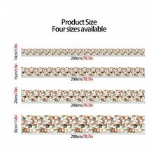 OUTANA 1 Roll 78.7 Inch Vinyl Tile Sticker Self-Adhesive PVC Wall Decal Wallpaper Floral, Wave, Animal Pattern, Removable Wall Decor For Bathroom, Dorm, Living Room, Bedroom, Kitchen, TV Background, Office, Width 10/15/20/30cm