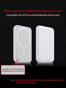 仅含保护壳 - 兼容苹果 MagSafe 外置电池保护壳 (1460mAh) | TPU 防震保护壳 - 可爱小熊蝴蝶结设计，适用于 16/15/14 系列 - 支持无线充电，磨砂表面 - 送给家人、朋友和女孩的甜蜜礼物（不含电池）