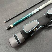 Étui de queue de billard haut de gamme fait main en PVC - Ajustement universel pour les queues 1/2 pièce, résistant aux rayures et à l'abrasion, embout de 11,5 mm, sac de rangement portable de qualité professionnelle, idéal pour les passionnés de billard - Bleu lagon - Voir 10