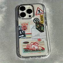 Funda de teléfono a la moda Funda de teléfono: Etiqueta de adhesivo de automóvil para iPhone 16 Promax/Funda de teléfono/13/12/11 Ligera Antideslizante, Absorción de Impactos Alta Calidad Nuevo Diseño de  de Moda para Hombres y Mujeres Funda de Protección para Chicas Mujeres TPU Suave a Prueba de Impactos Más Protectora y Femenina - 1 pieza - Ver 7