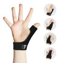 1pc Adjustable Thumb Splint, Suitable For Left And Right Hand Trigger Thumb Support - Black - View 1