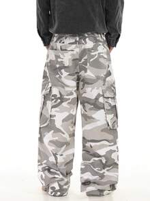 1 chiếc quần jeans ống rộng dáng suông nhiều túi hiệu Justice Brother Street Camo, phong cách đường phố thường ngày dành cho cặp đôi. - Nhiều màu - Xem 7