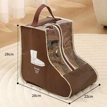 1pc Fabric Shoe Storage Bag With Handle, Portable Foldable Hanging Shoe Dust Cover Bag, Waterproof And Moisture-Proof, Suitable For Men And Women, Home And Travel Shoe Storage - Multicolor - View 8