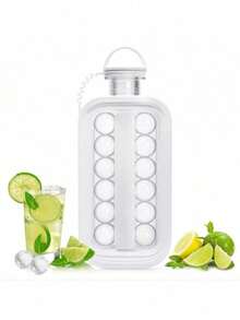 Molde de cubitos de hielo plegable 2 en 1, diseño de rejilla de silicona, apto para el hogar, viajes, graduación, accesorios de cubitos de hielo - Multicolor - Ver 8