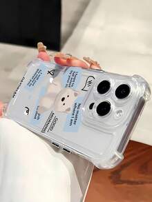 Bonita funda de peluche con diseño Element, compatible con iPhone 16, 15, 14 Pro Max, 13, 12, 11, XR y XS Plus. Fabricada en silicona TPU, ofrece protección contra golpes y caídas, además de una agradable sensación al tacto. Es el regalo perfecto para familiares, amigos y seres queridos. - transparente - Ver 5