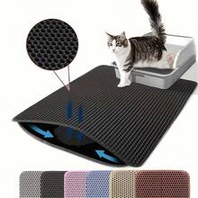 1片双层猫砂垫，EVA材质 - 防臭、防滑、易清洁设计，适用于室内猫，经久耐用，舒适便捷的宠物粪便管理，现代宠物用品，易于清洁。 - 彩色 - 查看 17