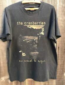 The Cranberries 1995 Tour Vintage Cotton Unisex Charcoal Unisex T-Shirt S-5XL - 彩色 - 查看 1