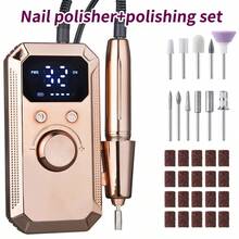 32档可调电动美甲打磨机套装，便携式美甲磨头，含20个砂带、11个磨头、1个陶瓷磨头、1个清洁刷，配备1600mAh大容量电池，续航持久，专业无线美甲凝胶打磨机，居家旅行皆宜，是理想的礼物之选。 - 彩色 - 查看 13