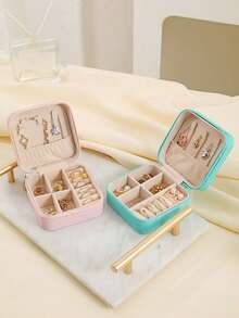 1个多功能迷你首饰盒，大容量旅行首饰盒，适合女性旅行时收纳首饰，也可作为日常首饰盒使用。适合存放项链、戒指、耳环等，可作为节日或生日礼物送给女友、朋友或女孩，也可作为母亲节惊喜礼物。 - 彩色 - 查看 7